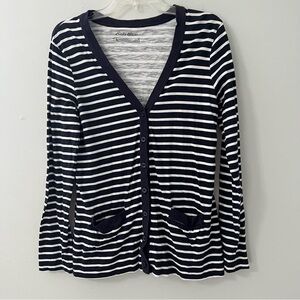 Eddie Bauer Striped Cardigan Buttons